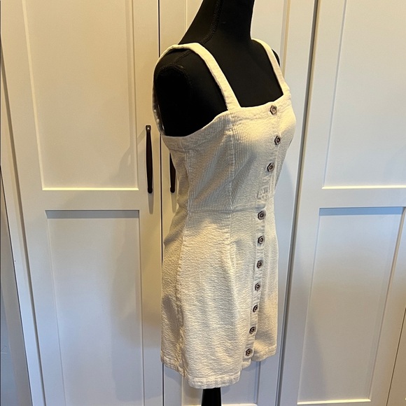 O'Neill Cream Button-Front Corduroy Mini Dress S - Picture 5 of 8